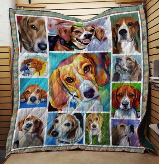 Buy Beagle Dog Painting Quilt Blanket & Quilt Bedding Set Great Customized Blanket Gifts For Birthday Christmas Thanksgiving