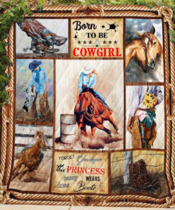 Buy Born To Be A Cowgirl Quilt Blanket & Quilt Bedding Set Great Customized Blanket Gifts For Birthday Christmas Thanksgiving