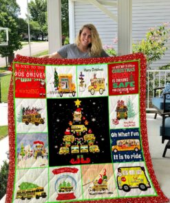 Buy Bus Driver Christmas Tree Quilt Blanket & Quilt Bedding Set Great Customized Blanket Gifts For Birthday Christmas Thanksgiving