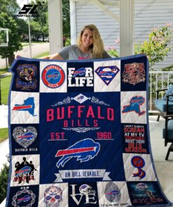 Buy Buffalo Bills Quilt Blanket & Quilt Bedding Set Ver 17