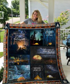 Buy Camping Let'S Camp Out Under The Stars Quilt Blanket & Quilt Bedding Set Great Customized Blanket Gifts For Birthday Christmas Thanksgiving