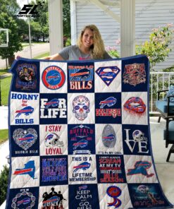 Buy Buffalo Bills Quilt Blanket & Quilt Bedding Set Ver 25