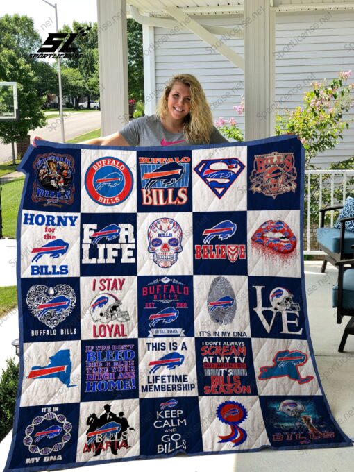 Buy Buffalo Bills Quilt Blanket & Quilt Bedding Set Ver 25