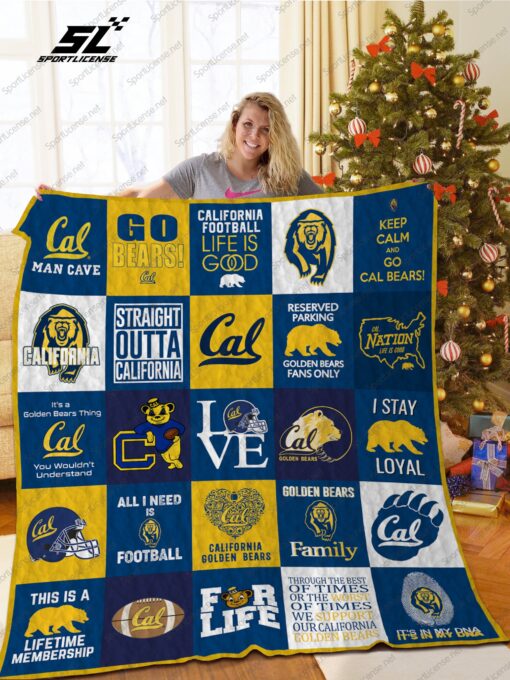 Buy California Golden Bears Quilt Blanket & Quilt Bedding Set Ver 03