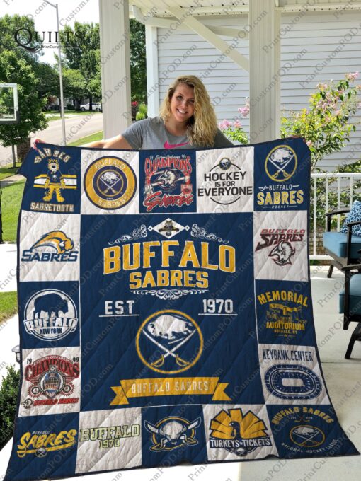 Buy Buffalo Sabres Quilt Blanket & Quilt Bedding Set Ver 17