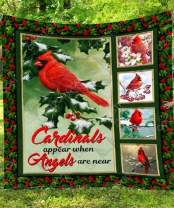 Buy Cardinals Appear When Angels Are Near Quilt Blanket & Quilt Bedding Set Great Customized Blanket Gifts For Birthday Christmas Thanksgiving