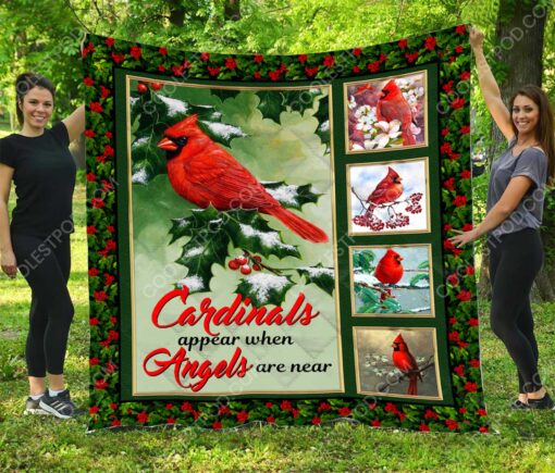 Buy Cardinals Appear When Angels Are Near Quilt Blanket & Quilt Bedding Set Great Customized Blanket Gifts For Birthday Christmas Thanksgiving