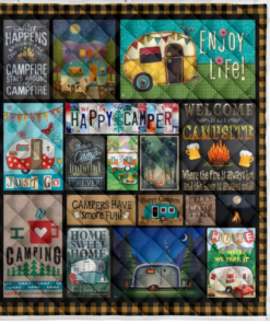 Buy Camping Welcome To Our Campsite Quilt Blanket & Quilt Bedding Set Great Customized Blanket Gifts For Birthday Christmas Thanksgiving