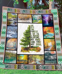 Buy Camping And Into The Forest I Go To Lose My Mind And Find My Soul Quilt Blanket & Quilt Bedding Set Great Customized Blanket Gifts For Birthday Christmas Thanksgiving