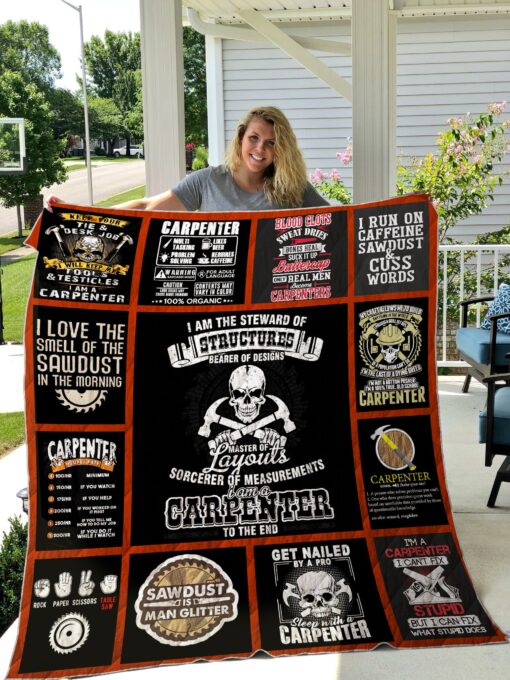 Buy Carpenter Skull I Am The Steward Of Structures Quilt Blanket & Quilt Bedding Set Great Customized Gifts For Birthday Christmas Thanksgiving Perfect Gifts For Carpenter