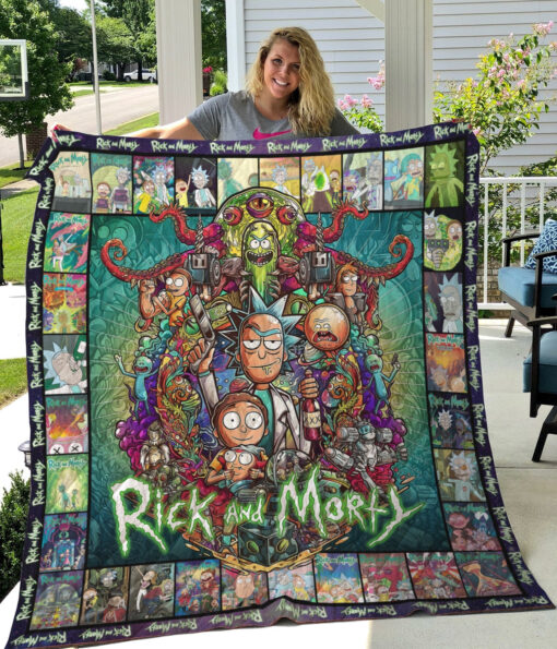 Buy Cn Adult Swim Rick And Morty Quilt Blanket & Quilt Bedding Set Gift For Birthday Christmas