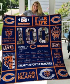 Buy Chicago Bears Quilt Blanket & Quilt Bedding Set 05