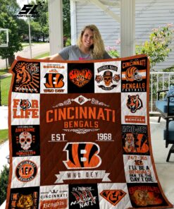 Buy Cincinnati Bengals Quilt Blanket & Quilt Bedding Set 01