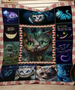 Buy Cheshire Cat Smiling Quilt Blanket & Quilt Bedding Set Great Customized Gifts For Birthday Christmas Thanksgiving Perfect Gifts For Cat Lover