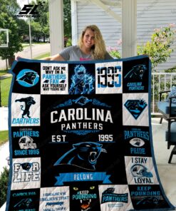 Buy Carolina Panthers Quilt Blanket & Quilt Bedding Set 01