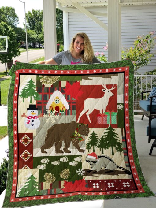 Buy Christmas Animal Quilt Blanket & Quilt Bedding Set Great Customized Gifts For Birthday Christmas Thanksgiving Perfect Gifts For Animal Lover