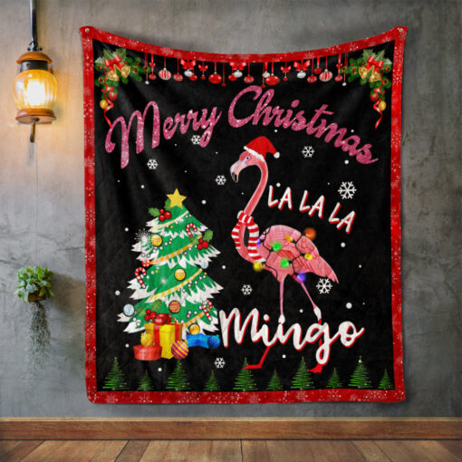 Buy Christmas Flamingo Merry Christmas La La La Mingo Quilt Blanket & Quilt Bedding Set Great Customized Blanket Gifts For Birthday Christmas Thanksgiving