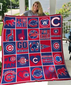 Buy Chicago Cubs Ver 10 All Season Plus Size Quilt Blanket & Quilt Bedding Set