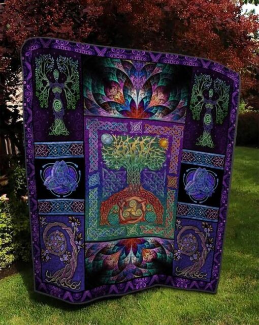 Buy Celtic Tree Of Life Quilt Blanket & Quilt Bedding Set Great Customized Blanket Gifts For Birthday Christmas Thanksgiving