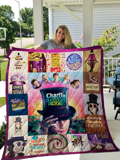 Buy Charlie And The Chocolate Factory Poster Quilt Blanket & Quilt Bedding Set