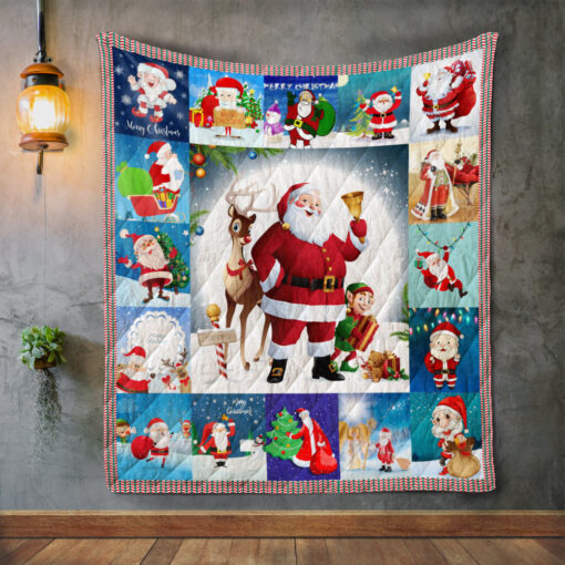 Buy Christmas Santa Claus Is Coming To Town Quilt Blanket & Quilt Bedding Set Great Customized Blanket Gifts For Birthday Christmas Thanksgiving