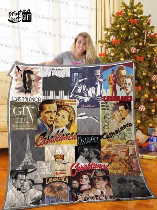 Buy Casablanca Poster Quilt Blanket & Quilt Bedding Set Ver 5