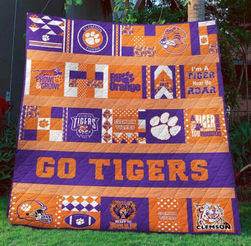 Buy Clemson Tigers Quilt Blanket & Quilt Bedding Set - Meteew