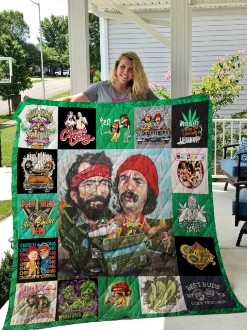 Buy Cheech And Chong Poster Quilt Blanket & Quilt Bedding Set - Meteew