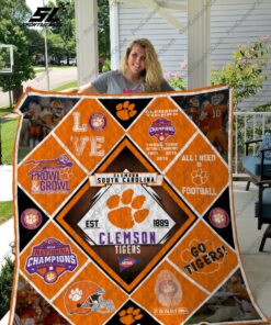 Buy Clemson Tigers 9 Quilt Blanket & Quilt Bedding Set