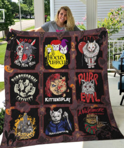 Buy Cat Horror Movies Characters Halloween Quilt Blanket & Quilt Bedding Set Great Customized Gifts For Birthday Christmas Thanksgiving Perfect Gifts For Cat Lover