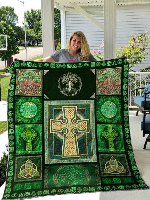 Buy Celtic Cross Quilt Blanket & Quilt Bedding Set Great Customized Blanket Gifts For Birthday Christmas Thanksgiving