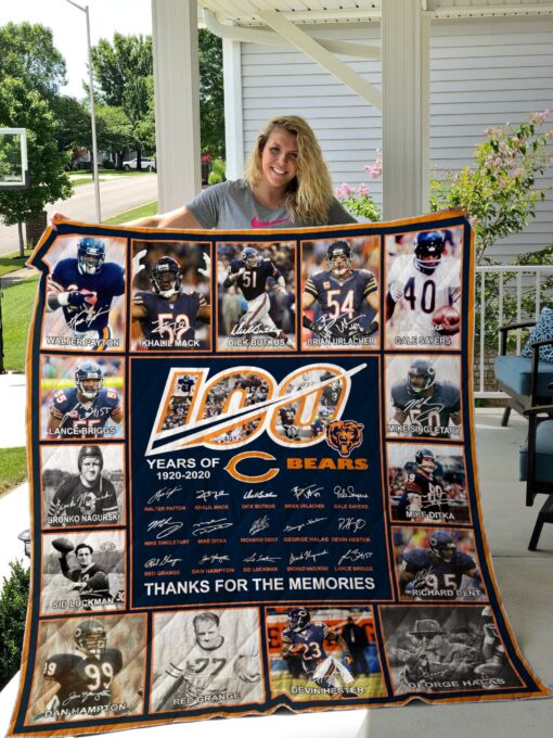 Buy Chicago Bears Quilt Blanket & Quilt Bedding Set - Meteew