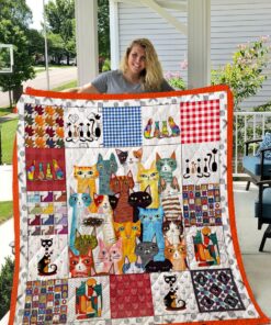 Buy Cat With Colorful Fur Quilt Blanket & Quilt Bedding Set Great Customized Gifts For Birthday Christmas Thanksgiving Perfect Gifts For Cat Lover