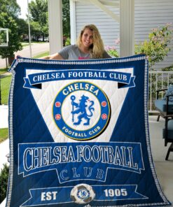 Buy Chelsea Football Club Quilt Blanket & Quilt Bedding Set Great Customized Gifts For Birthday Christmas Thanksgiving Perfect Gifts For Soccer Lover