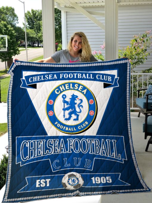 Buy Chelsea Football Club Quilt Blanket & Quilt Bedding Set Great Customized Gifts For Birthday Christmas Thanksgiving Perfect Gifts For Soccer Lover