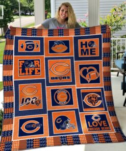 Buy Chicago Bears Quilt Blanket & Quilt Bedding Set Fan Made - Meteew