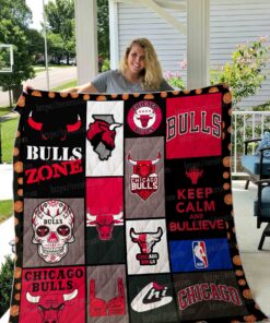 Buy Chicago Bulls Quilt Blanket & Quilt Bedding Set 01