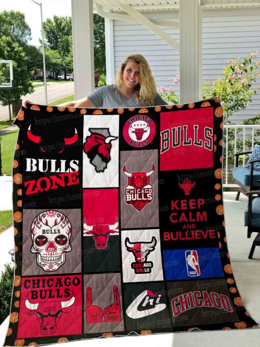 Buy Chicago Bulls Quilt Blanket & Quilt Bedding Set 01