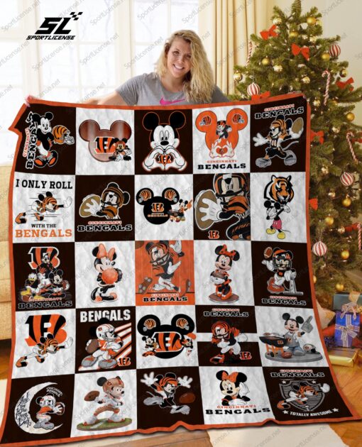 Buy Cincinnati Bengals Disney Quilt Blanket & Quilt Bedding Set