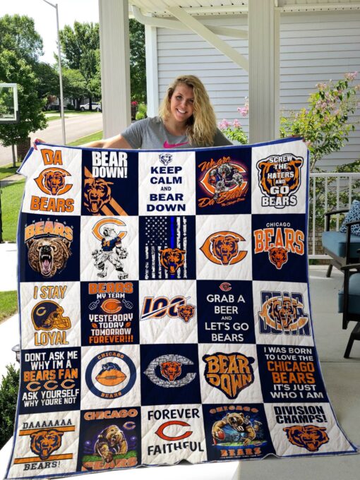 Buy Chicago Bears Quilt Blanket & Quilt Bedding Set 02 - Meteew