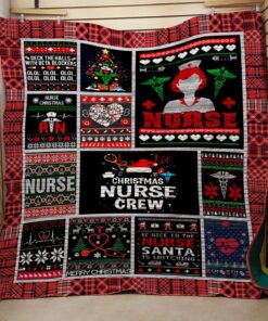 Buy Christmas Nurse Crew Quilt Blanket & Quilt Bedding Set Great Customized Gifts For Birthday Christmas Thanksgiving Perfect Gifts For Nurse