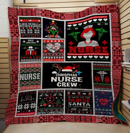 Buy Christmas Nurse Crew Quilt Blanket & Quilt Bedding Set Great Customized Gifts For Birthday Christmas Thanksgiving Perfect Gifts For Nurse