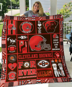 Buy Cleveland Browns Quilt Blanket & Quilt Bedding Set 02