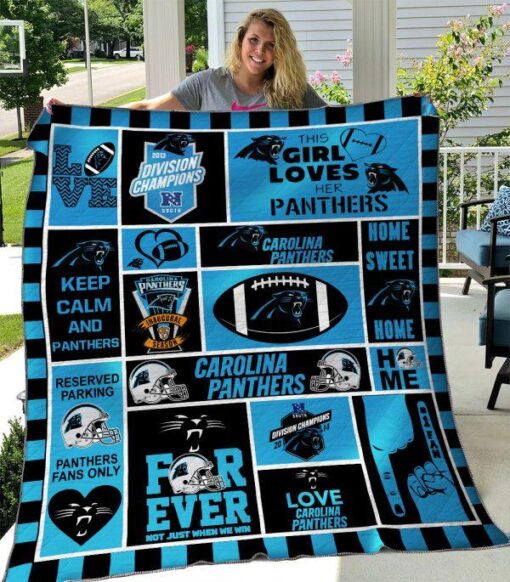 Buy Carolina Panthers Quilt Blanket & Quilt Bedding Set 04