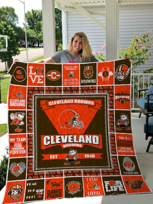 Buy Cleveland Browns Ver23 Quilt Blanket & Quilt Bedding Set