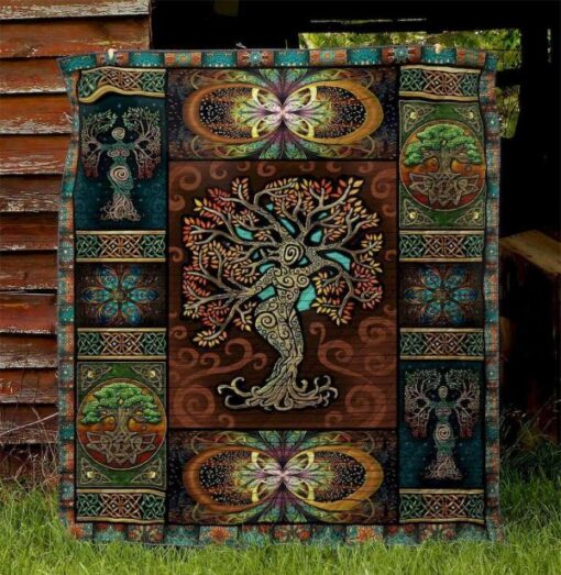 Buy Celtic Pattern Tree Of Life Quilt Blanket & Quilt Bedding Set Great Customized Gifts For Birthday Christmas Thanksgiving Perfect Gifts For Tree Of Life Lover