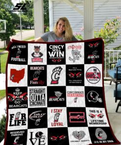 Buy Cincinnati Bearcats Quilt Blanket & Quilt Bedding Set 02