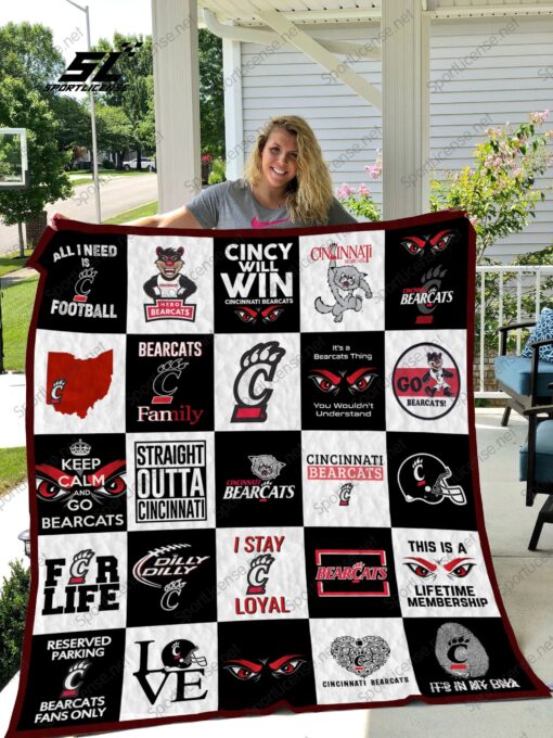 Buy Cincinnati Bearcats Quilt Blanket & Quilt Bedding Set 02