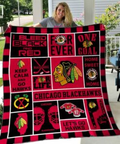 Buy Chicago Blackhawks Quilt Blanket & Quilt Bedding Set 01