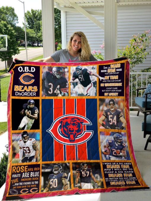 Buy Chicago Bears Quilt Blanket & Quilt Bedding Set 01 - Meteew